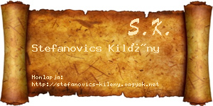 Stefanovics Kilény névjegykártya